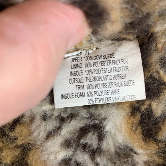 MUK LUKS mens brown cow suede slippers size 11 - Picture 10 of 12